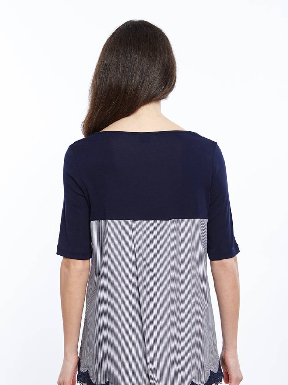 Oscalito T-shirt filoscozia e tessuto camiceria 4902 In Saldo