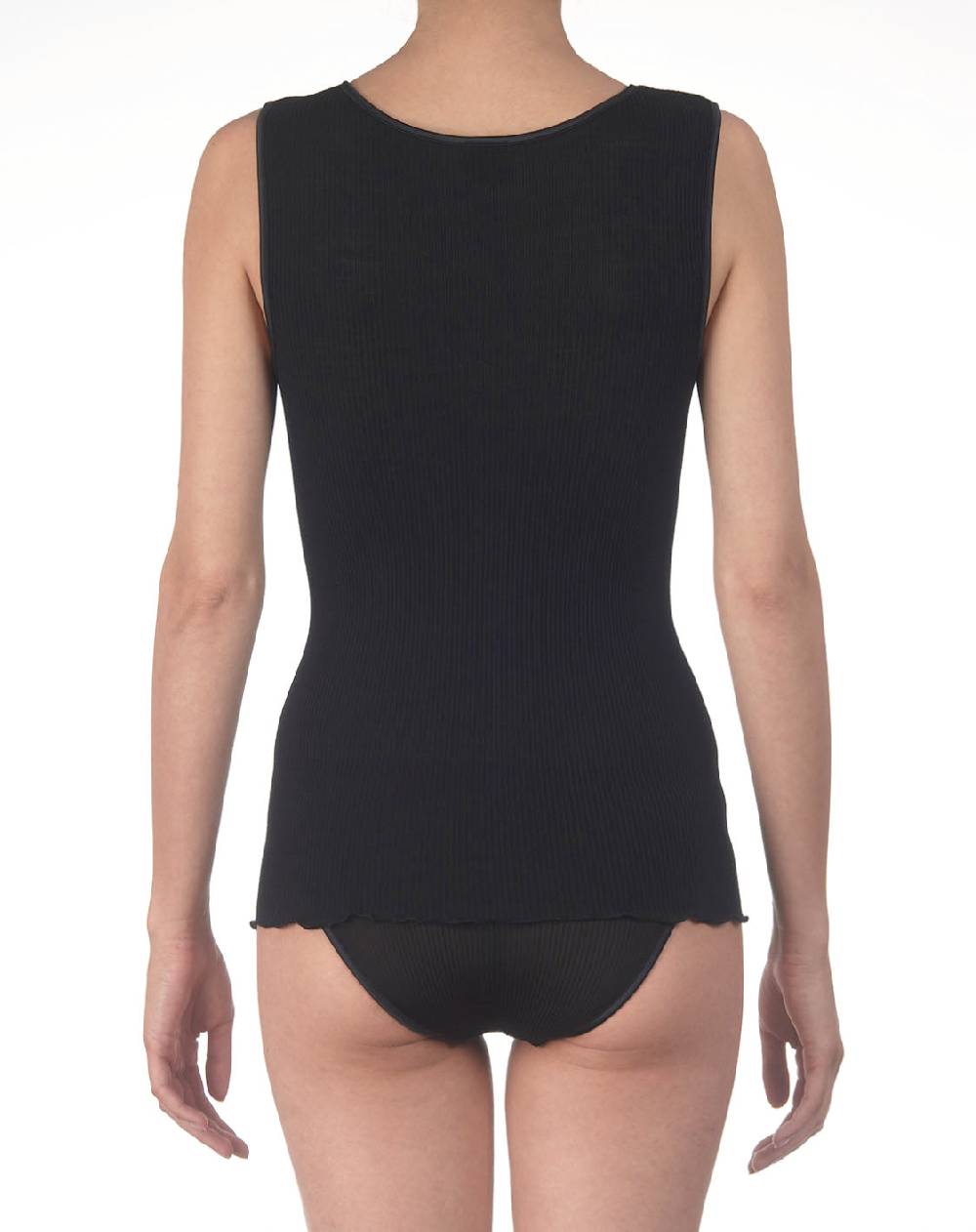 Oscalito Top in lana e seta con bordatura in raso 3422 Soddisfazione Garantita