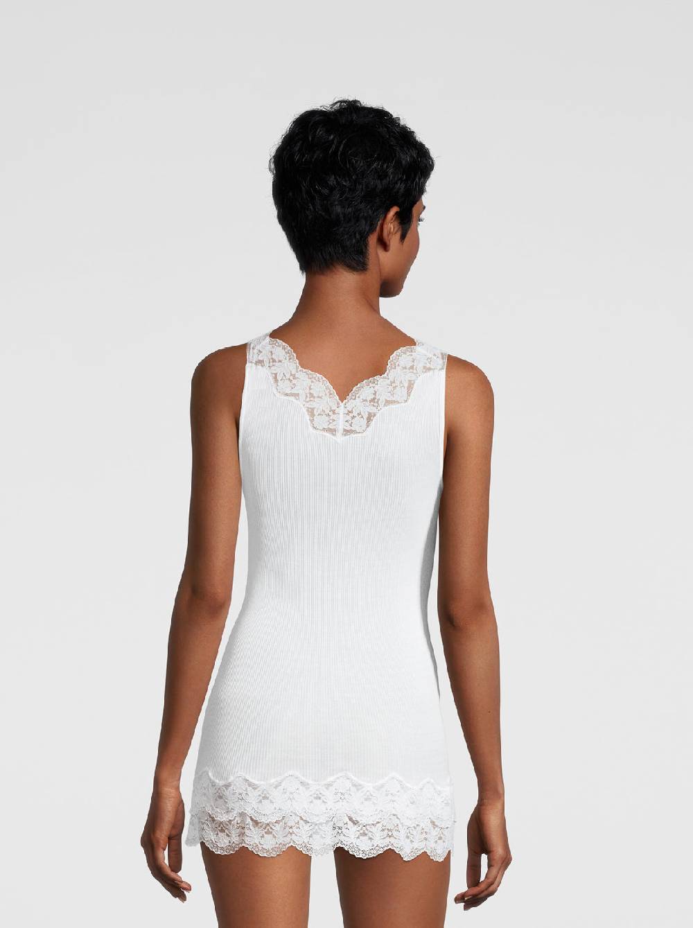Oscalito Filoscozia Babydoll Canotta con Pizzo Leavers 7006 In Saldo