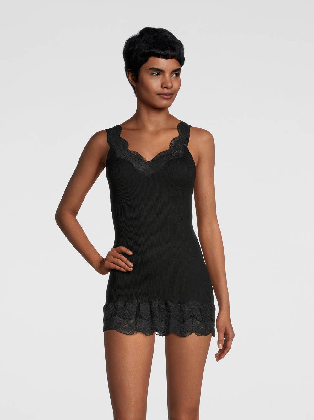 Oscalito Filoscozia Babydoll Canotta con Pizzo Leavers 7006 In Saldo