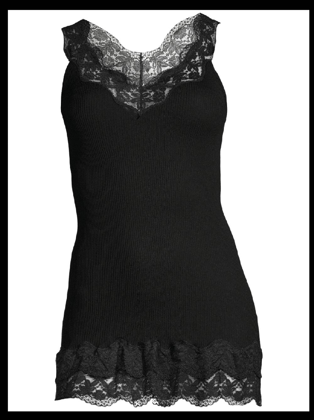 Oscalito Filoscozia Babydoll Canotta con Pizzo Leavers 7006 In Saldo