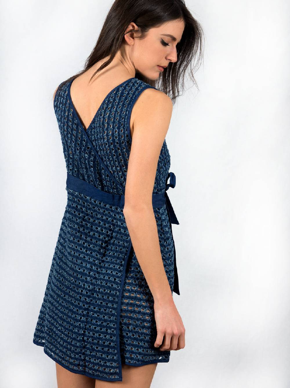 Oscalito Mini abito smanicato denim reversibile 4606 Hotsell