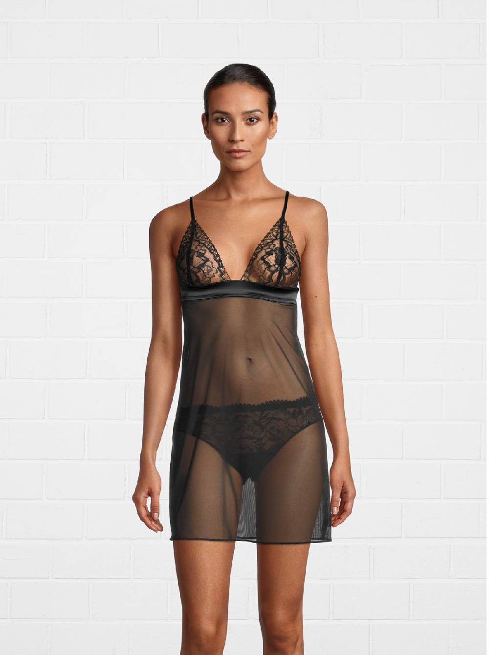 Oscalito Babydoll romantico con pizzo e tulle 6478 Negozi Online