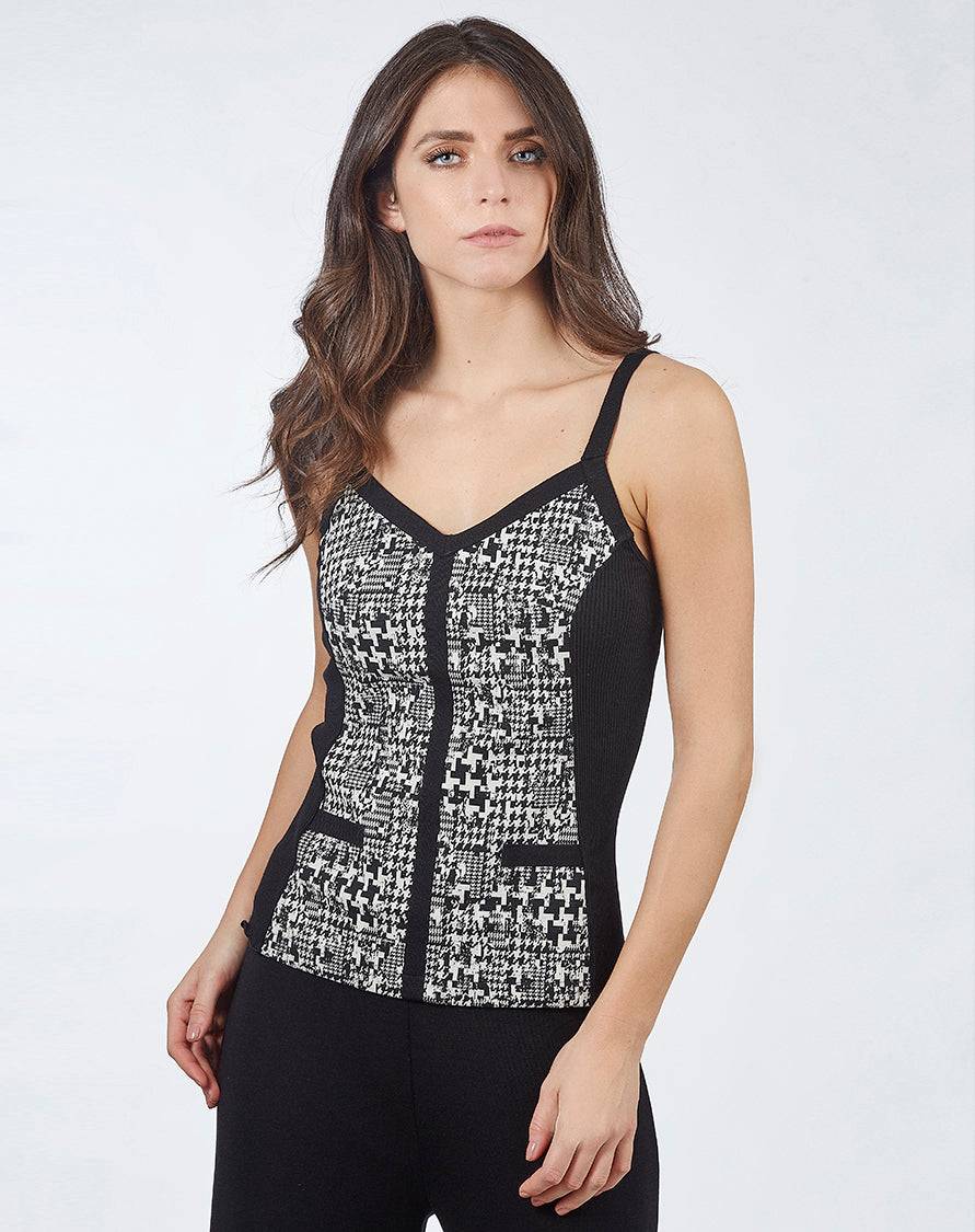 Oscalito Tessuto jacquard senza maniche lana&seta 5630 Promozione Limitata