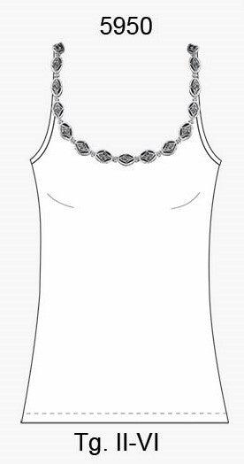 Oscalito Top spaghetti donna lana e seta 5950 Sottocosto