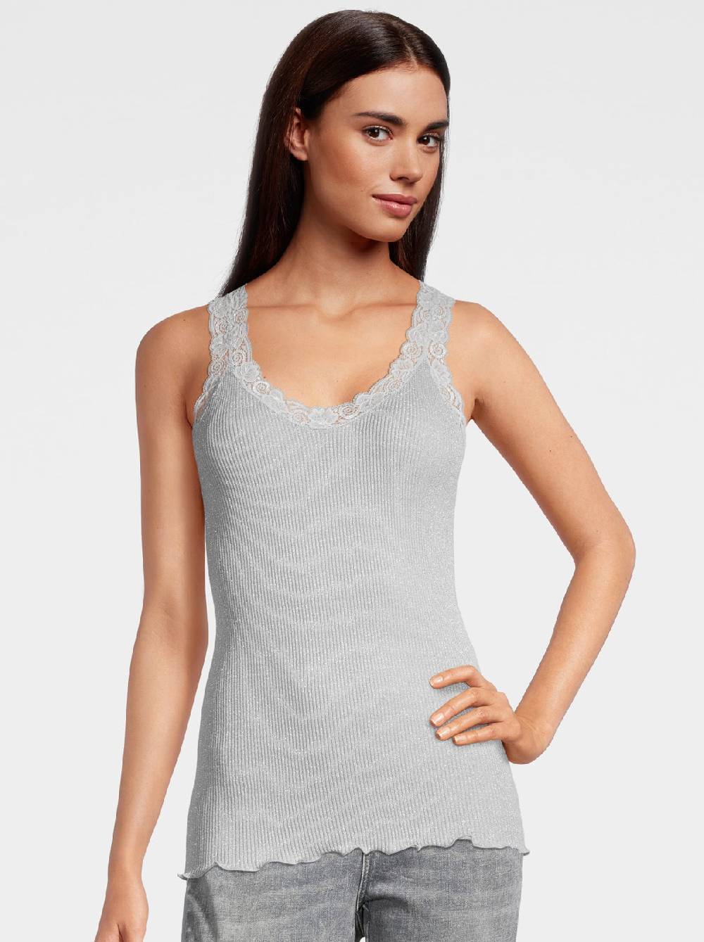 Oscalito Canotta in Lurex con Leavers 3410X Saldi Di Fabbrica