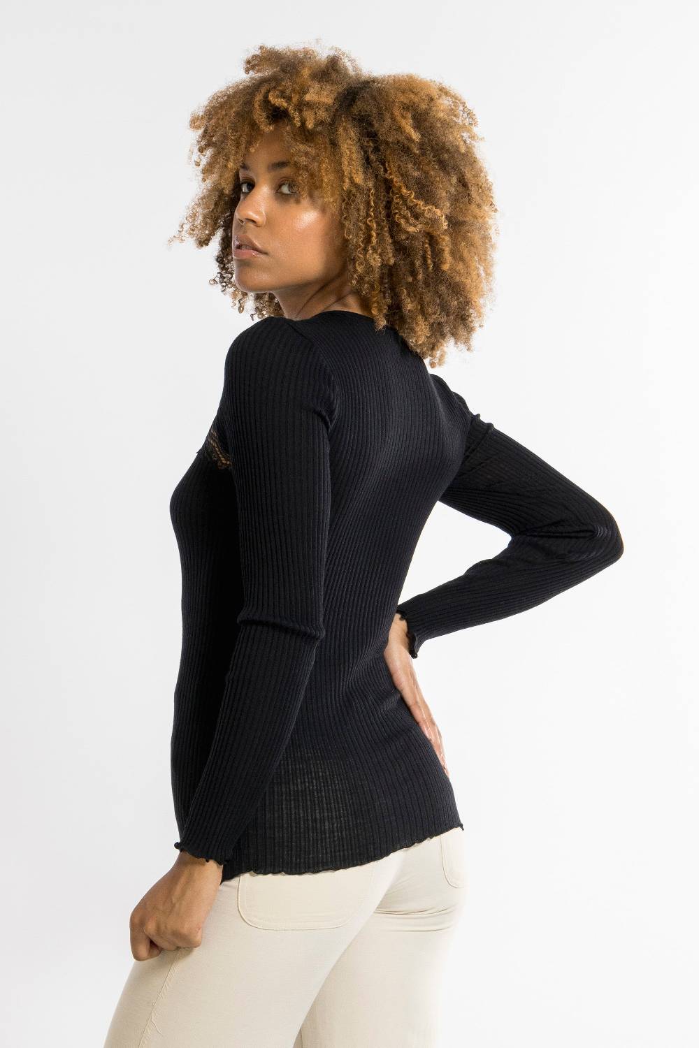 Oscalito Maglia a maniche lunghe Donna Lana e Seta 6844 Grande vendita