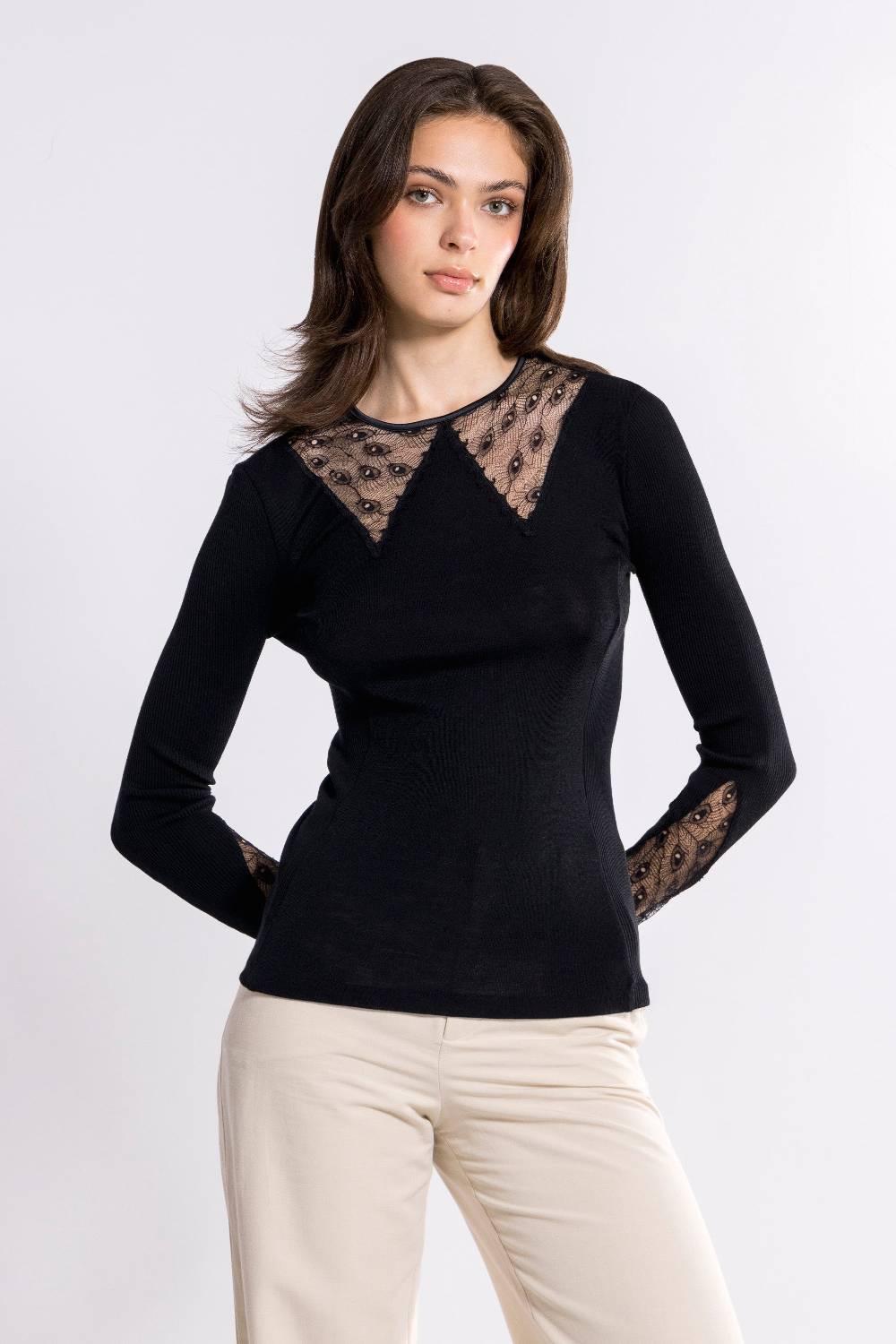 Oscalito Maglia a maniche lunghe Donna70% Lana , 30% Seta 6856 Offerta esclusiva