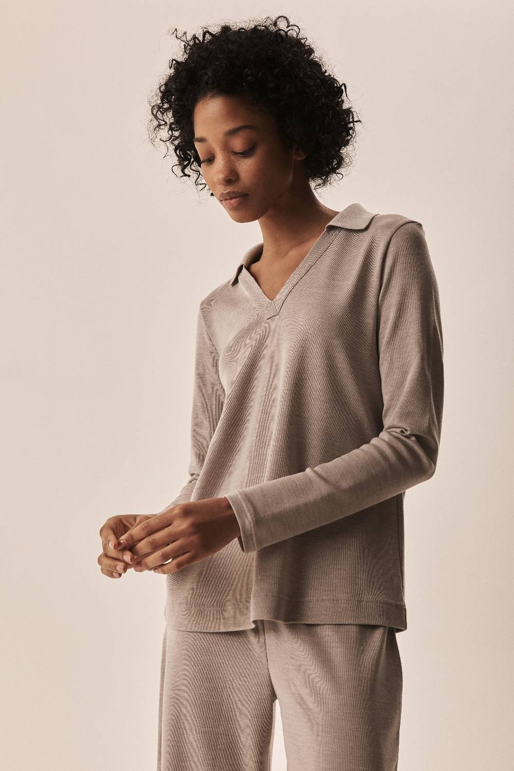 Oscalito Polo manica lunga donna lana e seta 6892 Offerta natalizia
