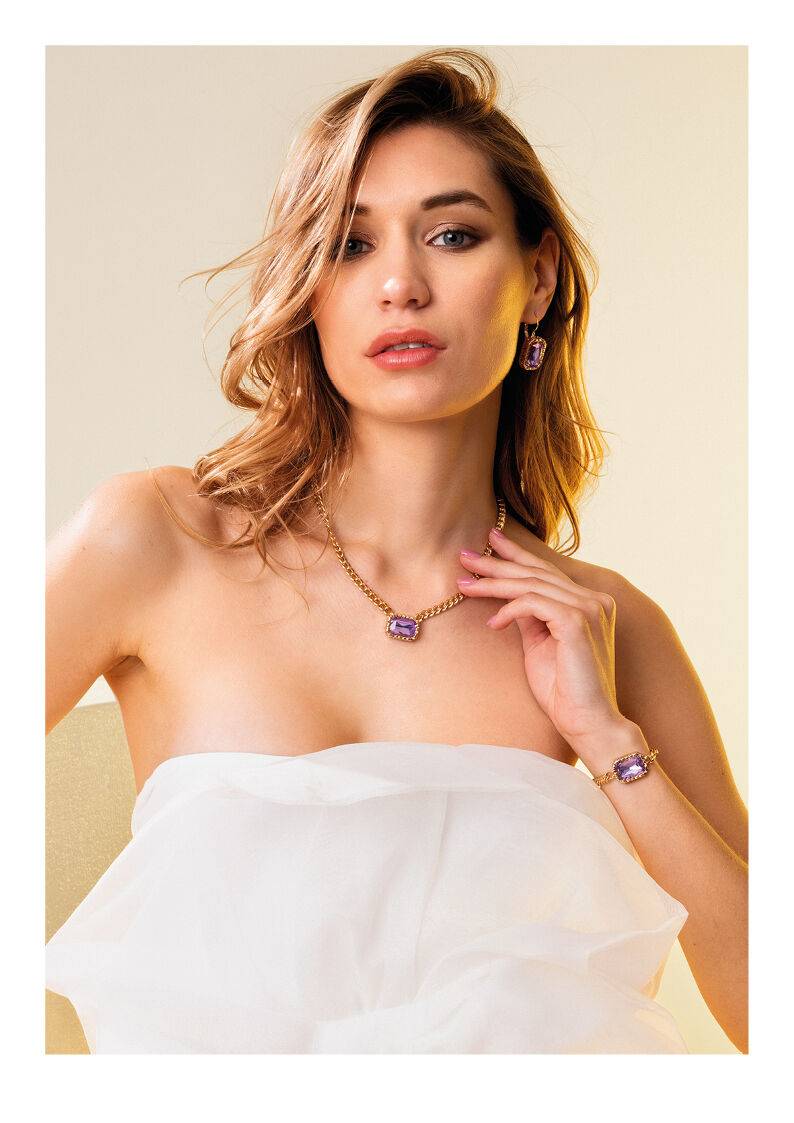 Ottaviani Bracciale dorato con cristallo Shopping Online