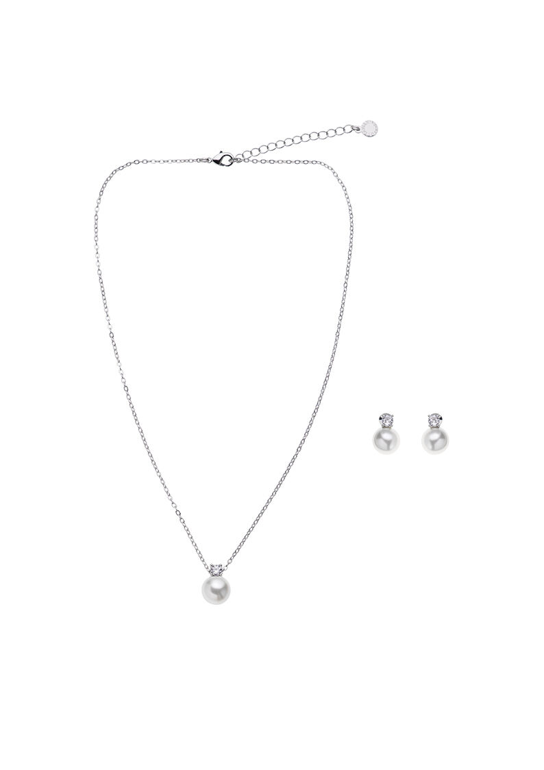 Ottaviani Orecchini rodiati con cubic zirconia e perle Hotsell