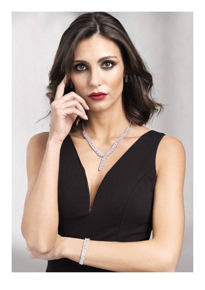 Ottaviani Orecchini rodiati con cubic zirconia Saldi Di Fabbrica