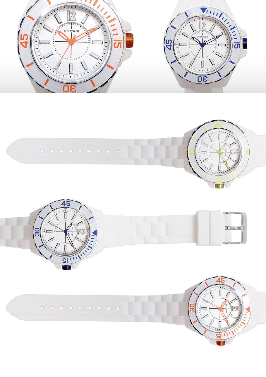Ottaviani Quarzo silicone bianco/blu Italia