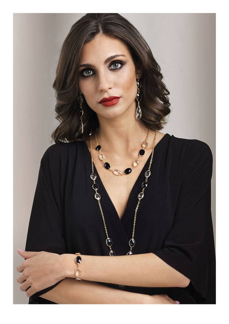 Ottaviani Bracciale dorato con cristalli Outlet