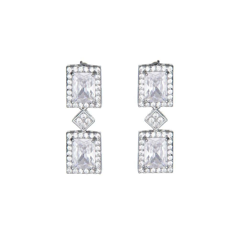 Ottaviani Orecchini rodiati con cubic zirconia