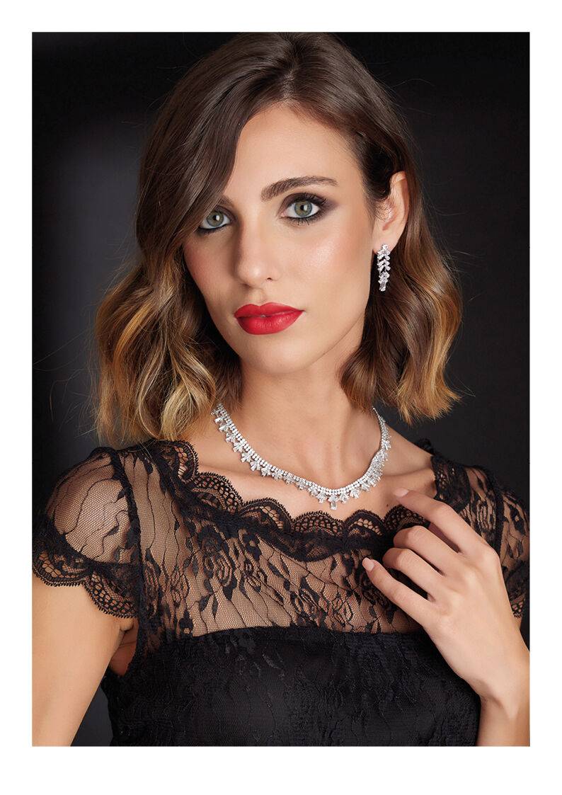 Ottaviani Orecchini rodiati con cubic zirconia In Saldo