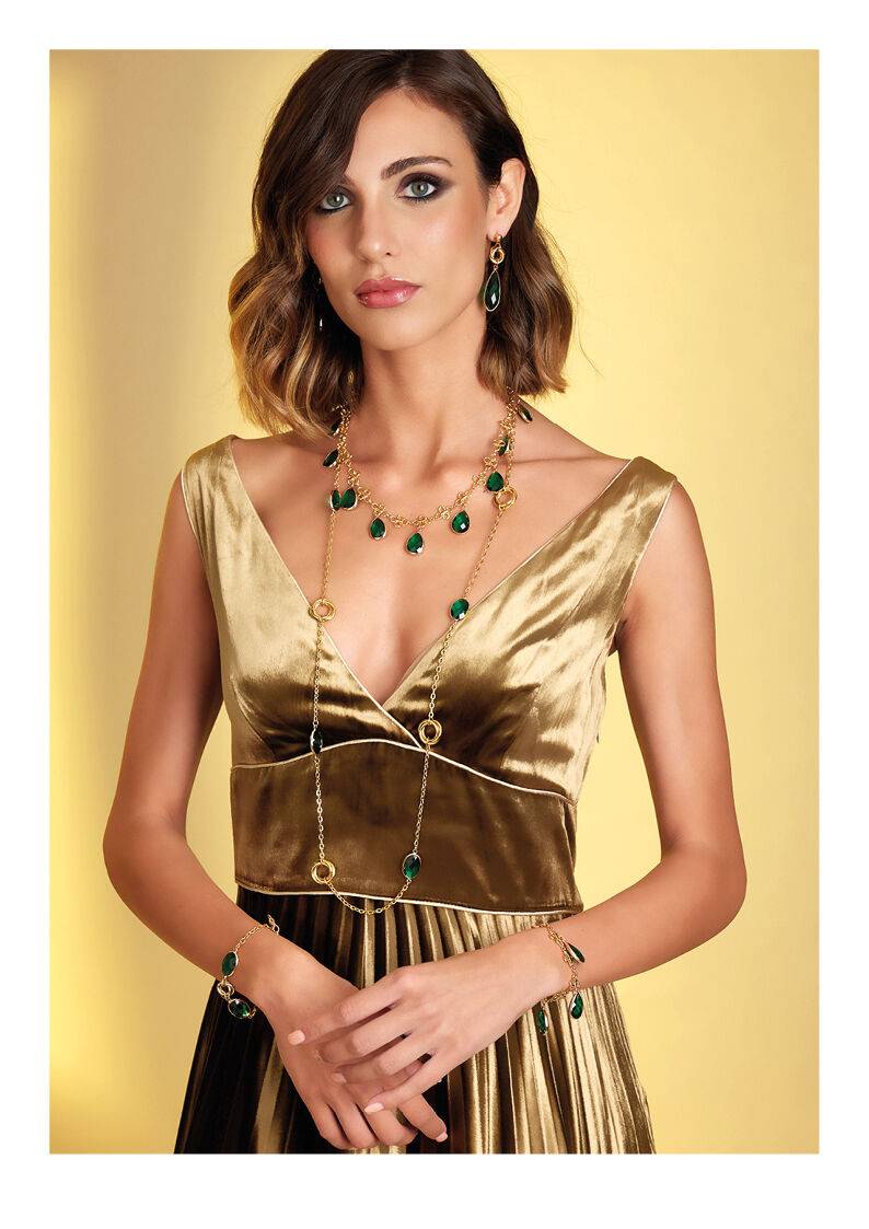 Ottaviani Orecchini dorati con cristalli Promozione Limitata
