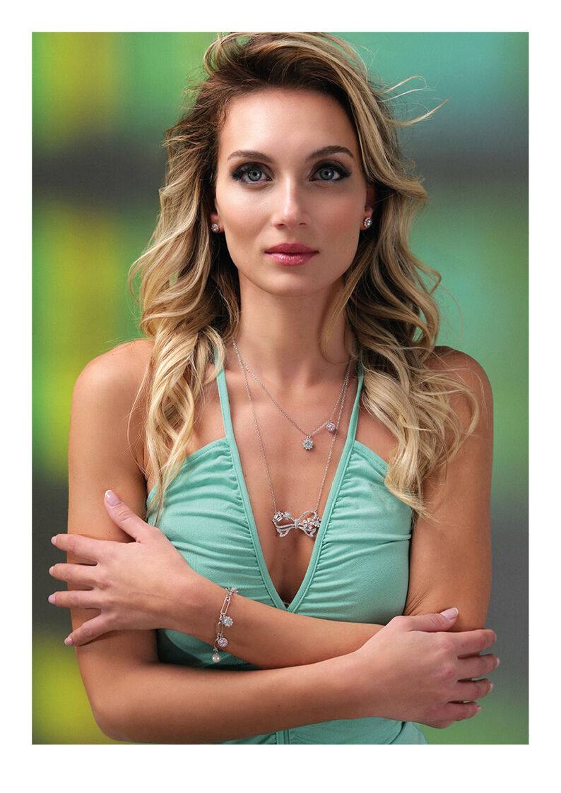 Ottaviani Bracciale rodiato con cubic zirconia e perle Saldi