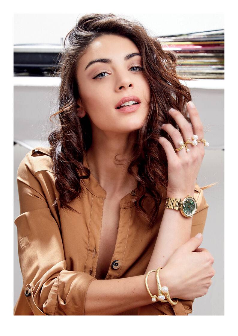Ottaviani Anello in metallo placcato oro 18k,perle bijou Soddisfazione Garantita