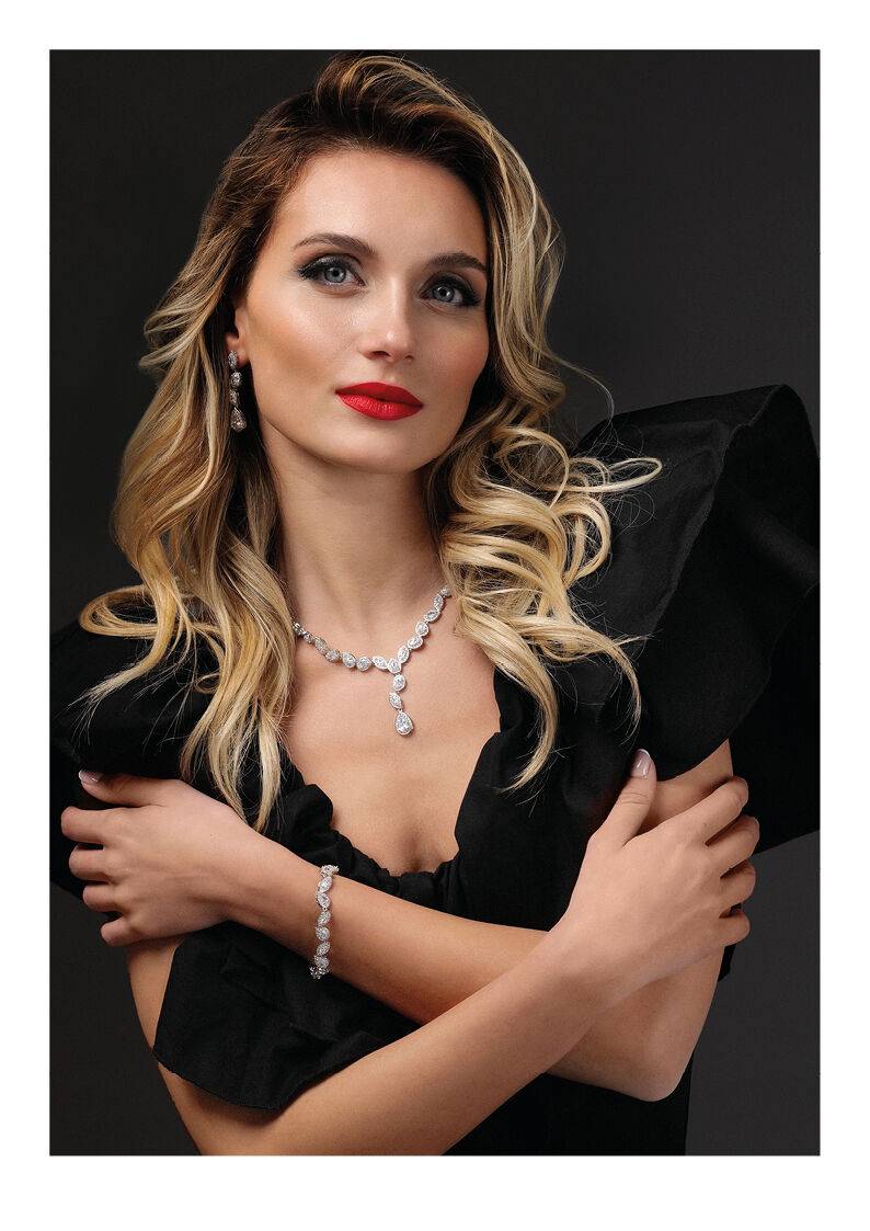 Ottaviani Orecchini rodiati con cubic zirconia Pezzi Unici