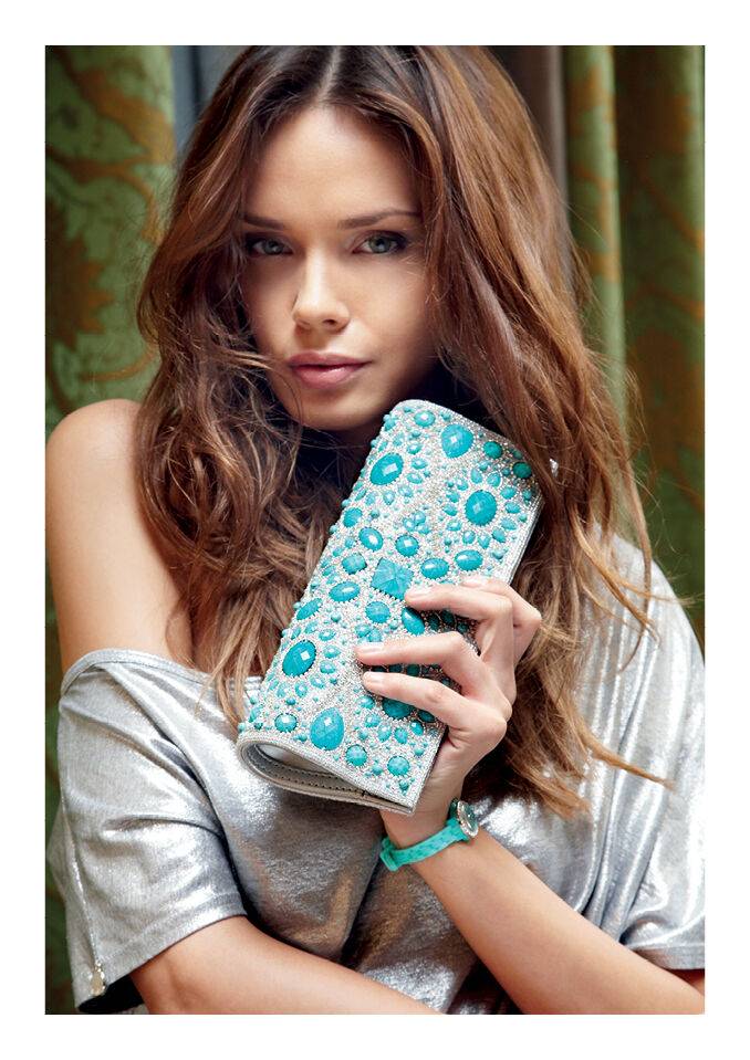 Ottaviani Clutch con strass e pietre Consegna Veloce