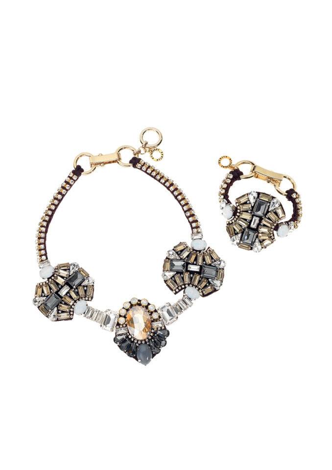 Ottaviani Collana con cristalli,strass e perline Vendita Economica