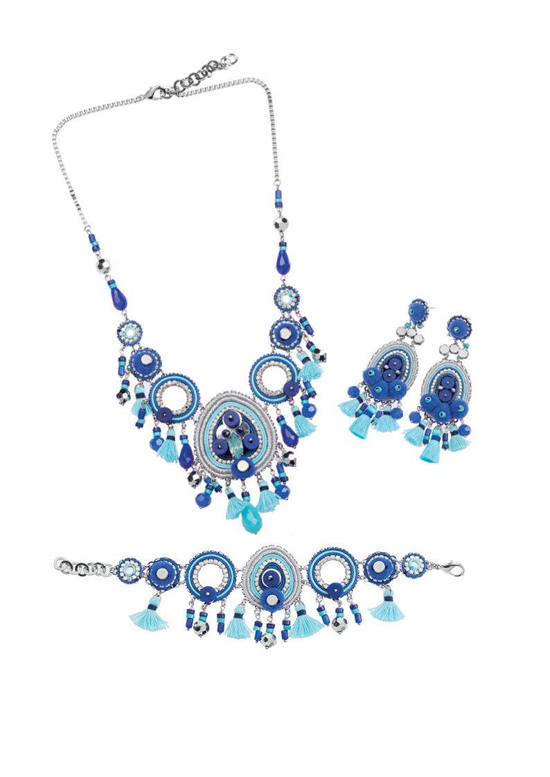 Ottaviani Collana con perline,cristalli e strass Moda