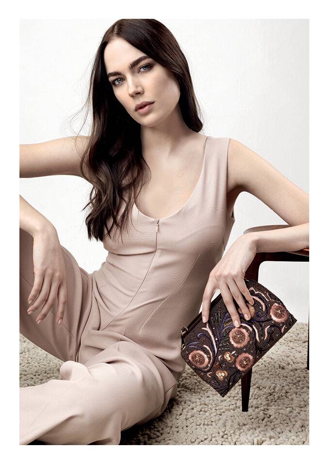 Ottaviani Clutch con ricami,cristalli,perline e strass Offerta temporanea