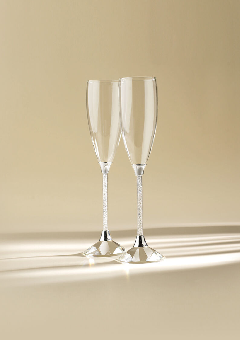 Ottaviani Coppia flute con cristalli Qualità Garantita