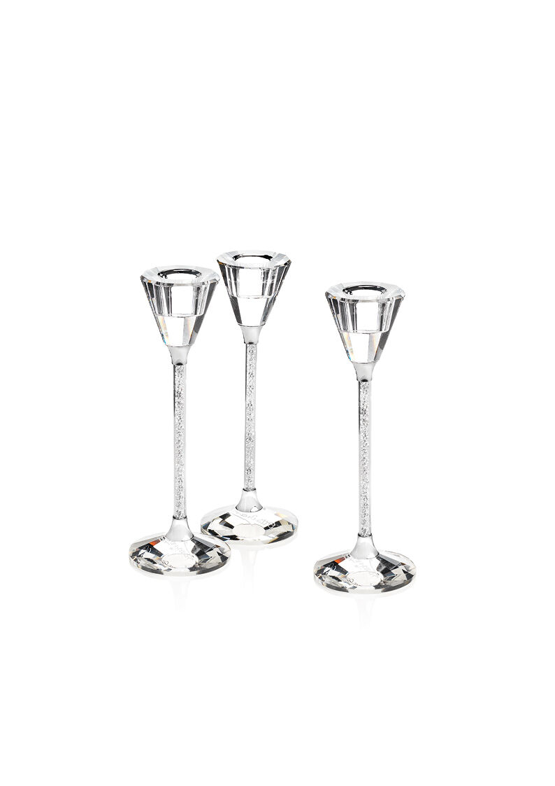 Ottaviani Coppia candelieri con cristalli h. 18 cm Negozi Online