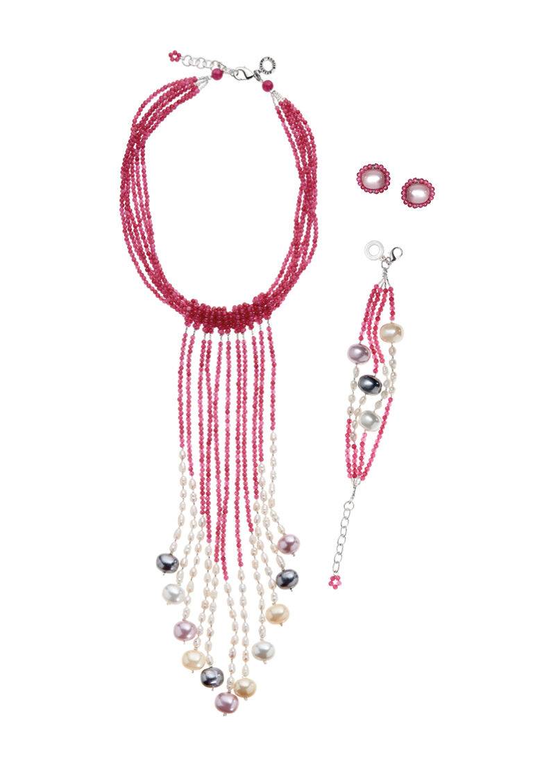 Ottaviani Collana con agata, cristalli e perle Negozio