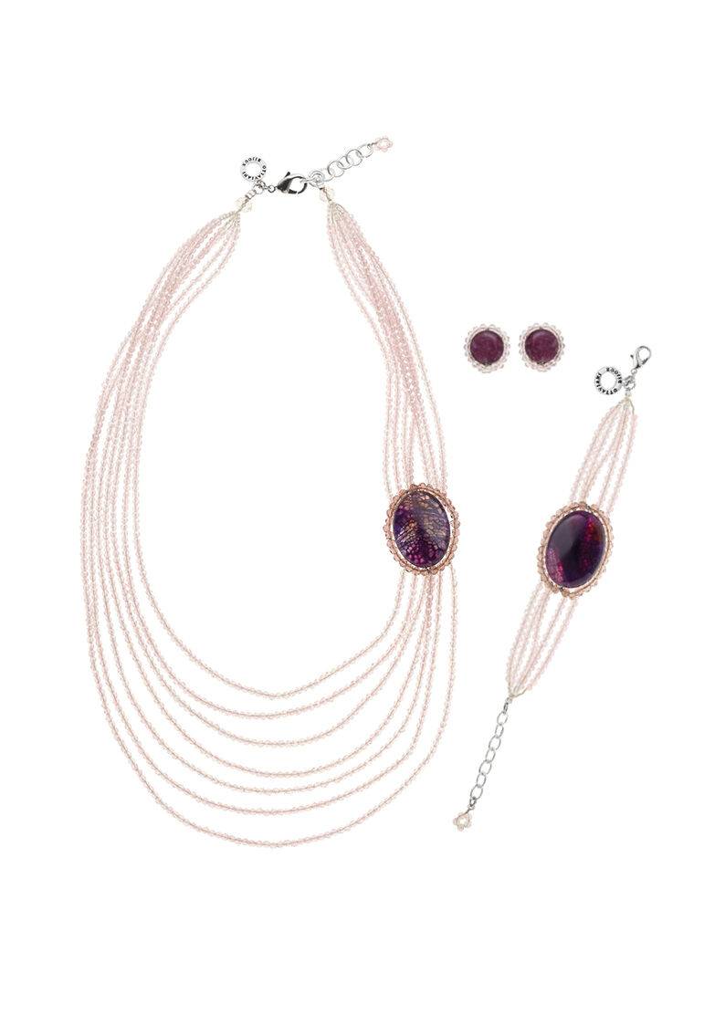 Ottaviani Collana con agata e cristalli In Saldo