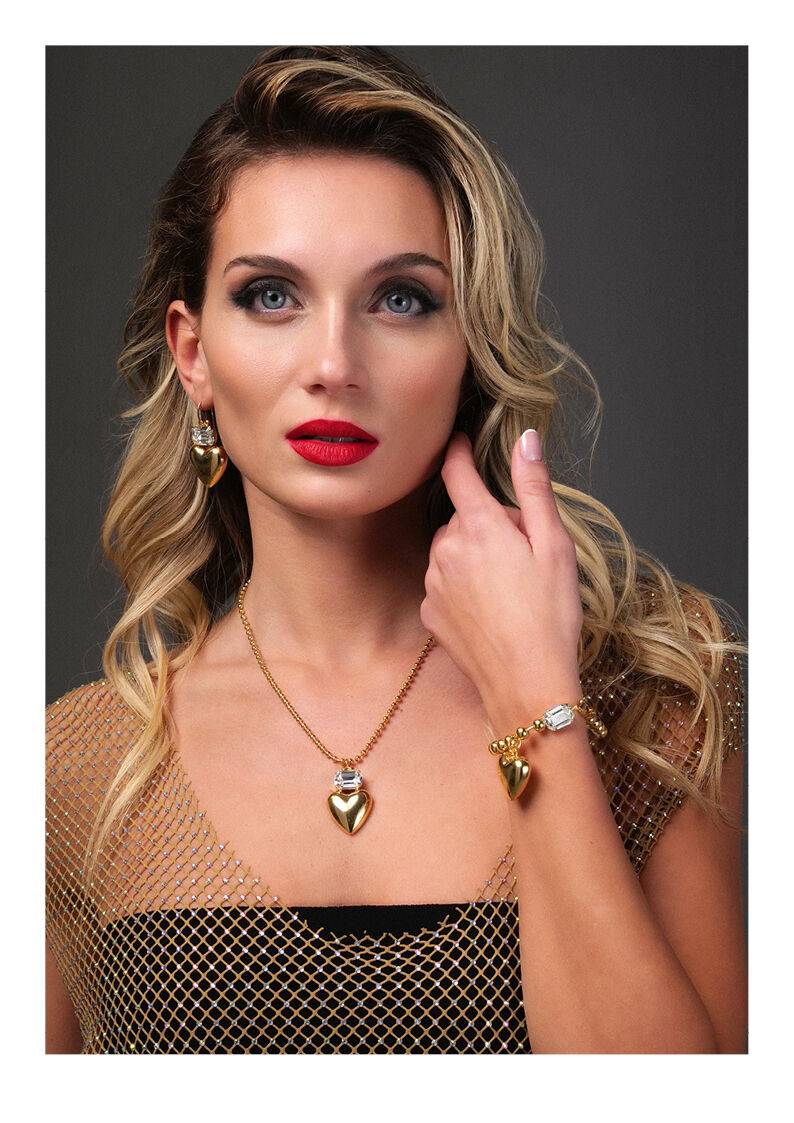 Ottaviani Bracciale dorato con cristallo Italia