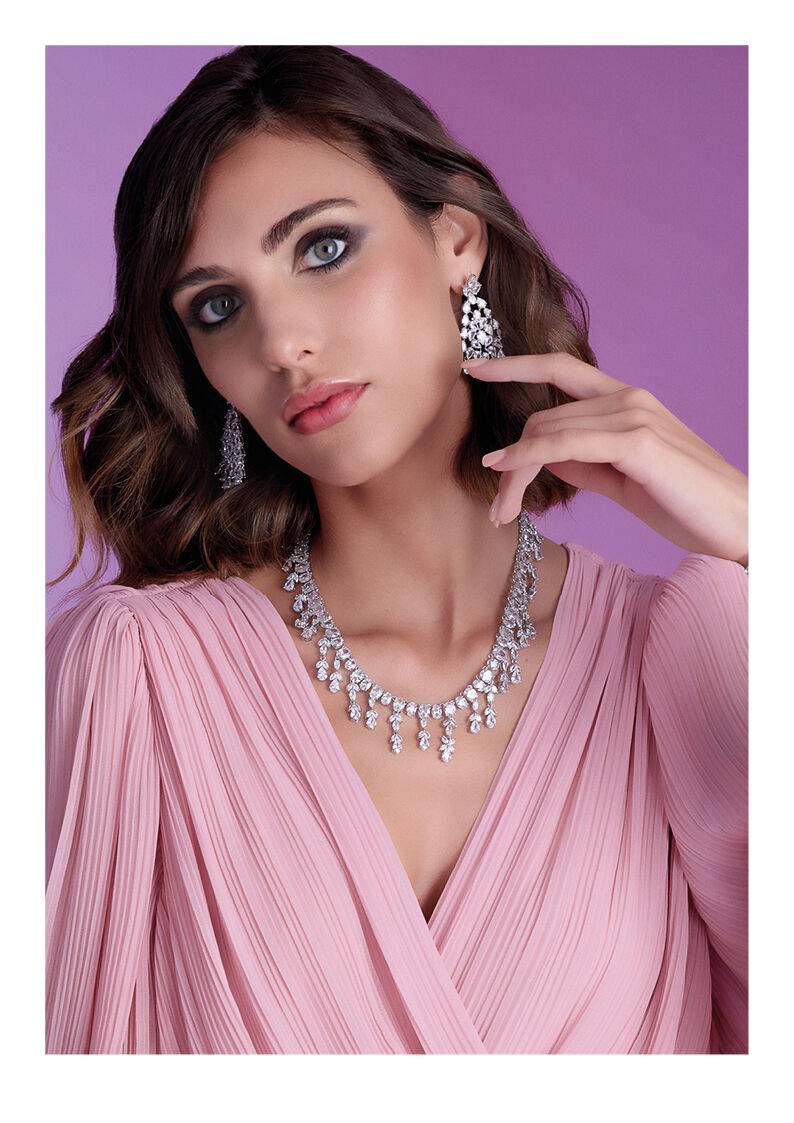 Ottaviani Collana rodiata con cubic zirconia Soddisfazione Garantita