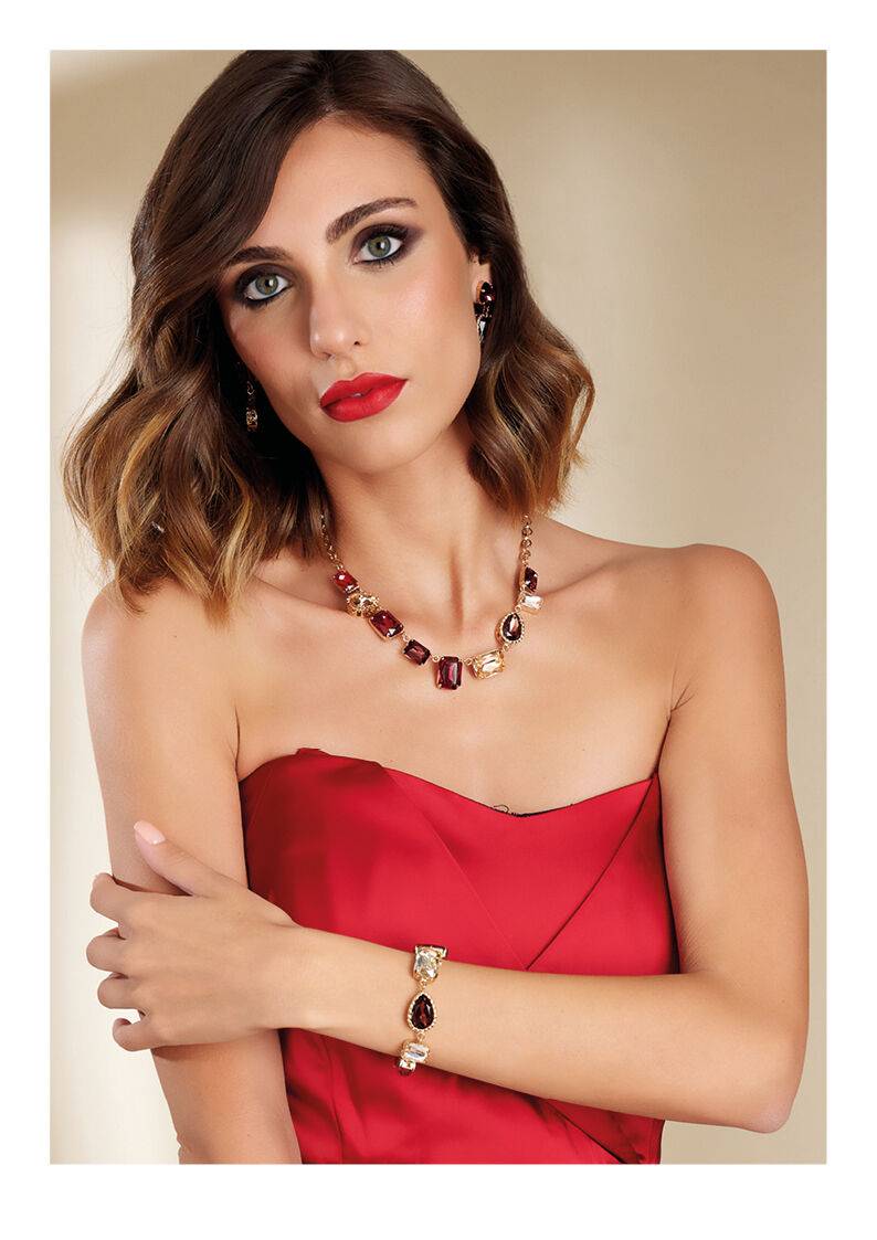 Ottaviani Collana dorata con cristalli Prezzo Ridotto