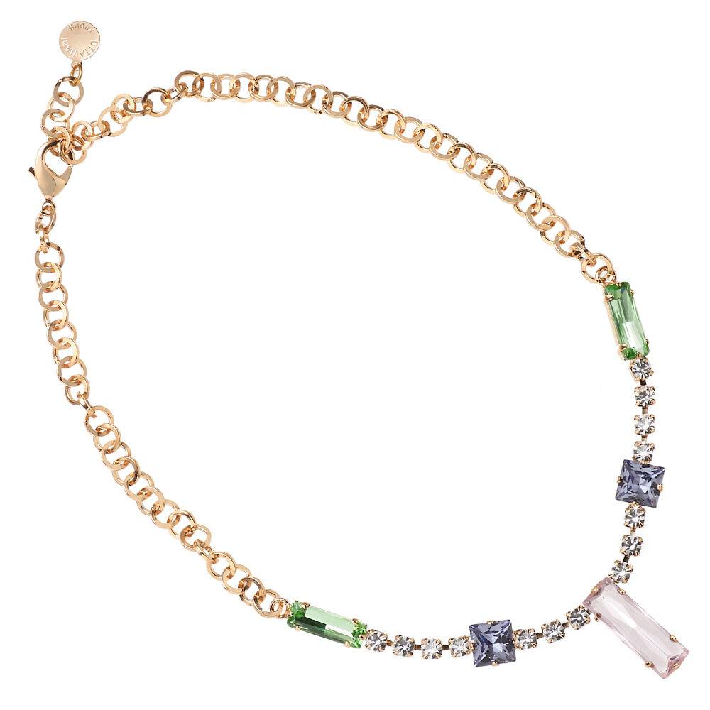 Ottaviani Collana dorata con cristalli Offerta