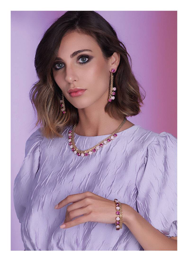 Ottaviani Bracciale dorato con cristalli Online
