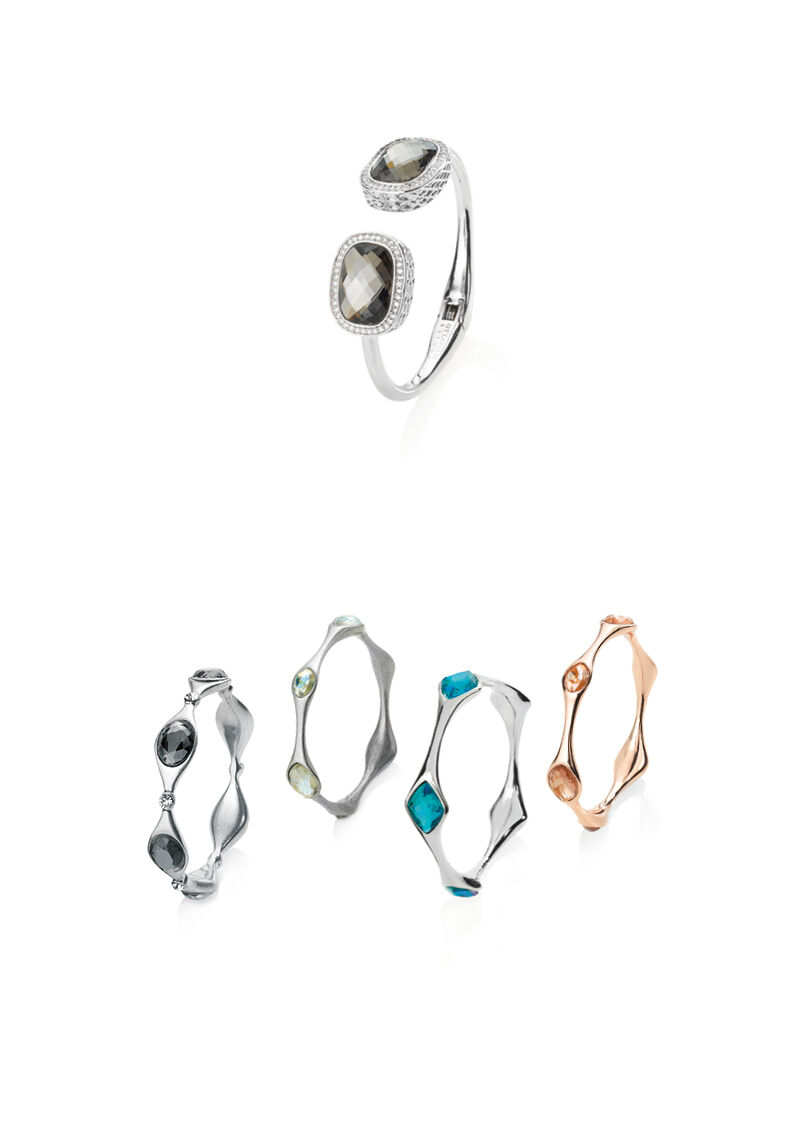 Ottaviani Bangle in metallo rodiato con cristalli Hotsell