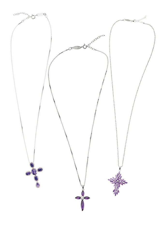 Ottaviani Collana arg. "croce viola" Acquista Ora