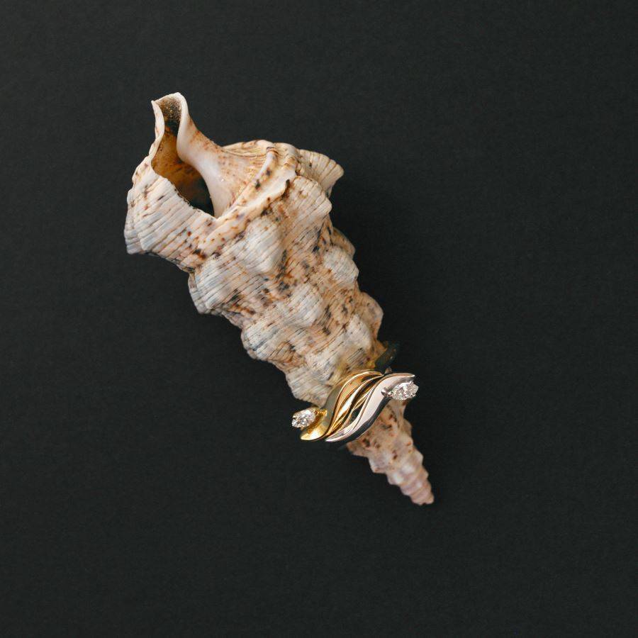 Paola Grande Gioielli FLAME Anello 'Flame' in oro giallo con diamante Soddisfazione Garantita
