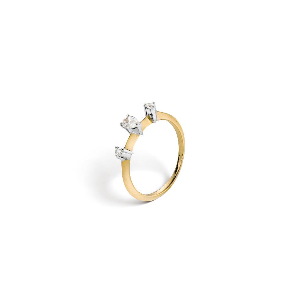 Paola Grande Gioielli BALANCE Anello 'Balance' oro giallo con goccia Sconto
