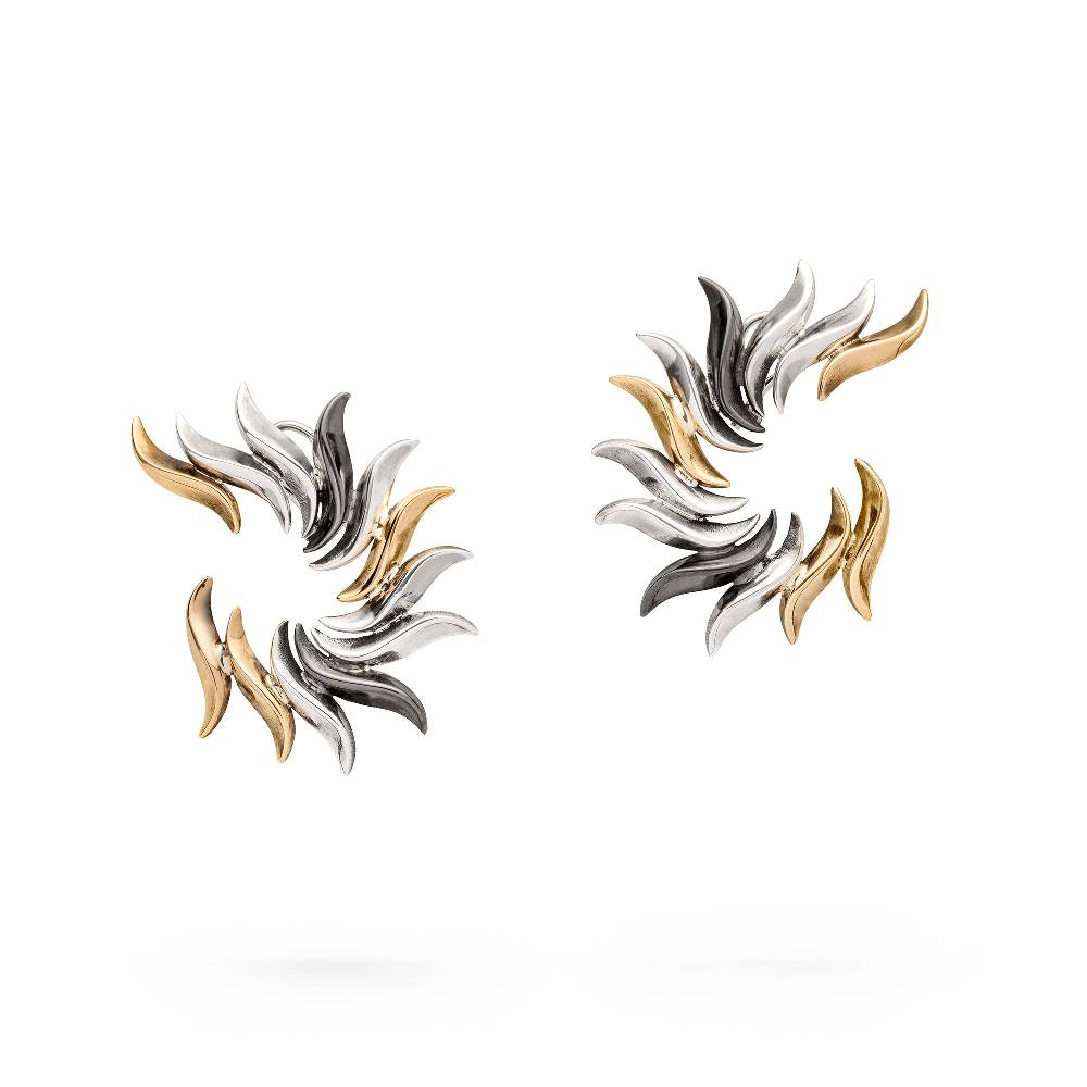 Paola Grande Gioielli FLAME Orecchino 'Fenice' base argento Italy