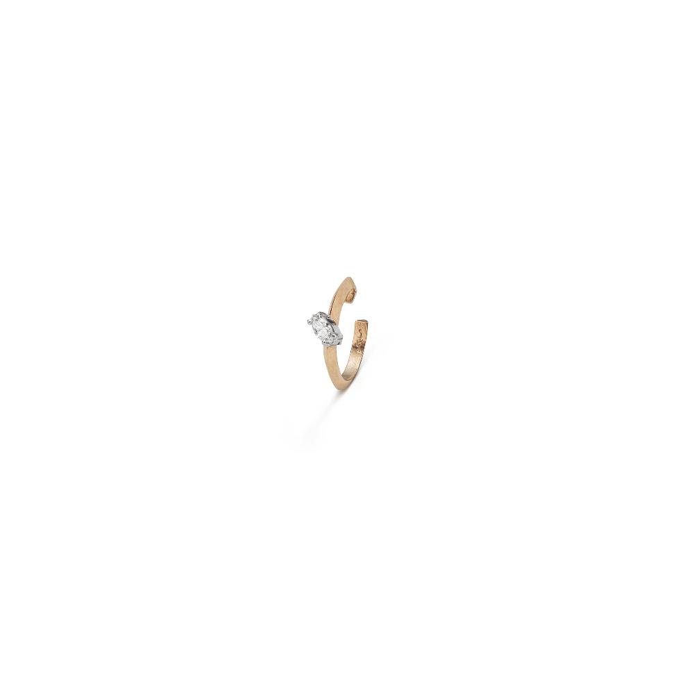 Paola Grande Gioielli BALANCE Ear cuff 'Balance' in oro rosa con diamante taglio marquise Prezzo Ridotto
