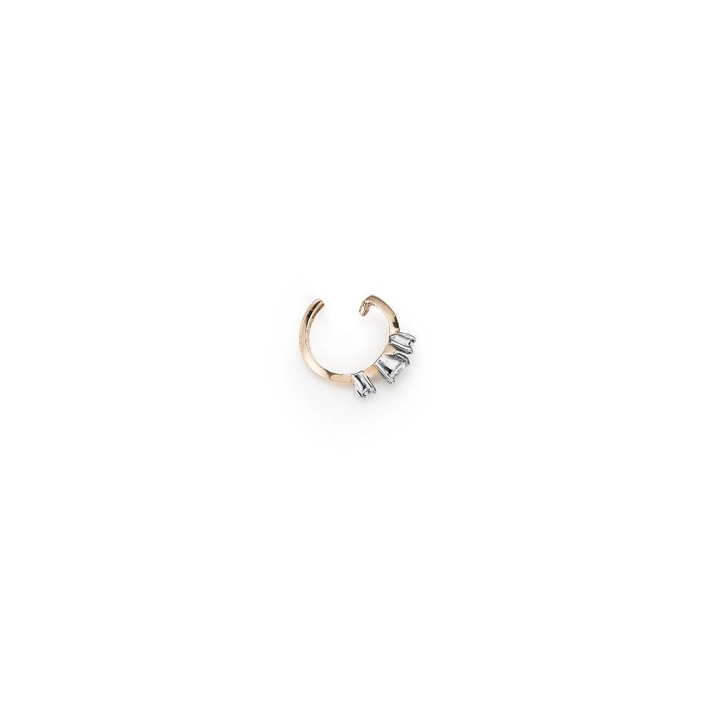 Paola Grande Gioielli BALANCE Ear cuff 'Balance' oro rosa con diamante taglio goccia Sottocosto