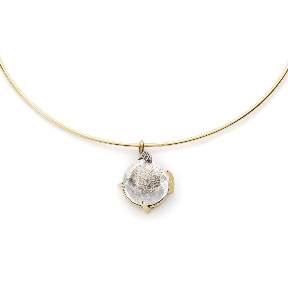 Paola Grande Gioielli SOLIS Ciondolo 'Solis' cabochon con fenice Cyber Monday