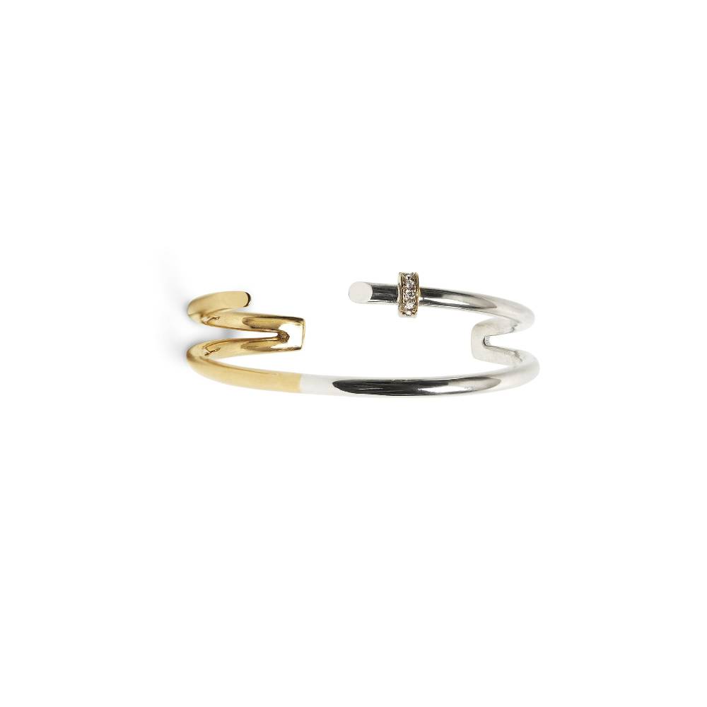 Paola Grande Gioielli NEON Bracciale 'Neon' 2 elementi con bullone e pavè Sconto