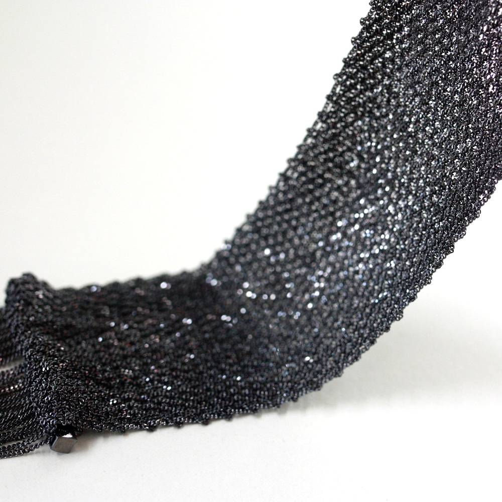 Paola Grande Gioielli SCIARPE Bracciale in maglia d'argento con frange Offerte
