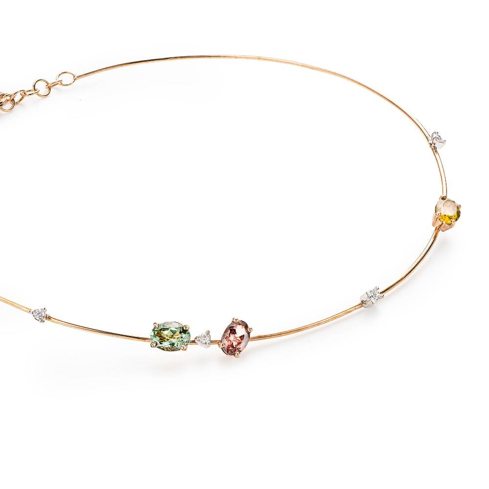 Paola Grande Gioielli BALANCE Collana 'Balance' con tormaline e diamanti Negozi Online