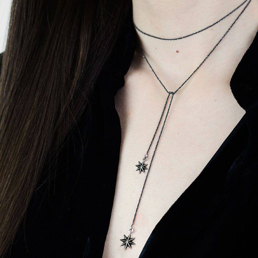 Paola Grande Gioielli STELLA DEI VENTI Sciarpetta 'Stella dei venti' in argento rodiato Acquista Ora