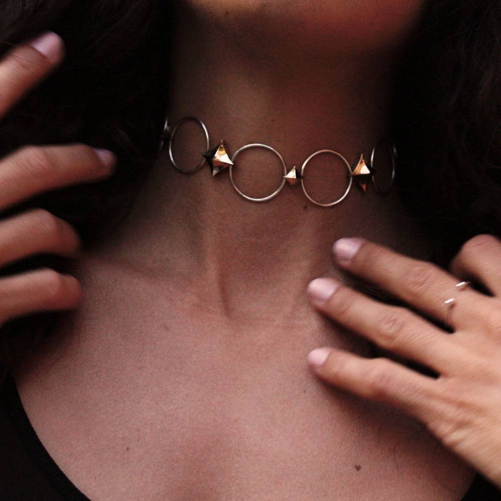 Paola Grande Gioielli SOLIS Choker 'Solis' cerchi e rombi Prezzo Ridotto